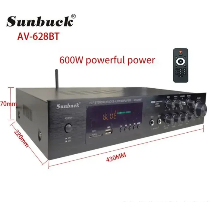 Bluetooth Sound Speaker Amplifier Stereo Audio Amplifier Audio Stereo System Components Ultra-heavy Bass High Power - Image 5