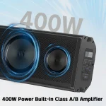 UTV/ATV 17" Bluetooth Sound Bar 4 Speaker Amplified Audio Waterproof with Multi-color Lighting for Golfcart Can Am - Image 4