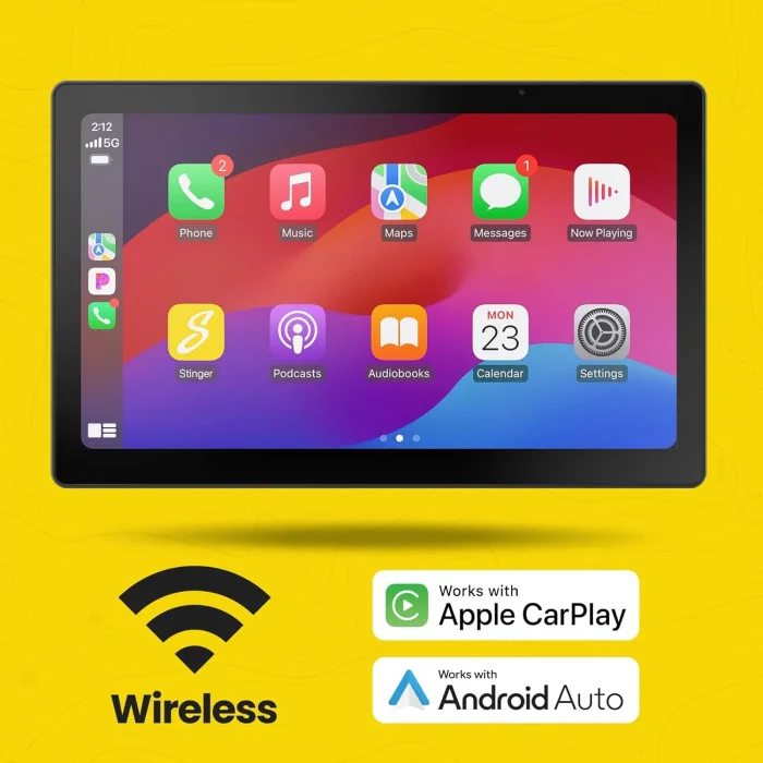 Stinger HORIZON12 12.8″ Universal Car Stereo 1080p Full HD Vertical Tesla-Style or Horizontal Touchscreen Radio + DM-810 8×10 Channel Matrix Digital Signal Processor (DSP) - Image 2