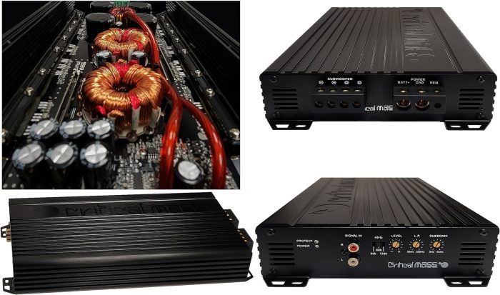Critical Mass car Amplifier CM-RA2000S + UL12 The Perfect Subwoofer Car Audio Award-Winning 2500Watt RMS Dual 1.5 ohm 12″ Subwoofer Super-subwoofer (UL12 Subwoofer + 2000W RMS Amplifier) - Image 5